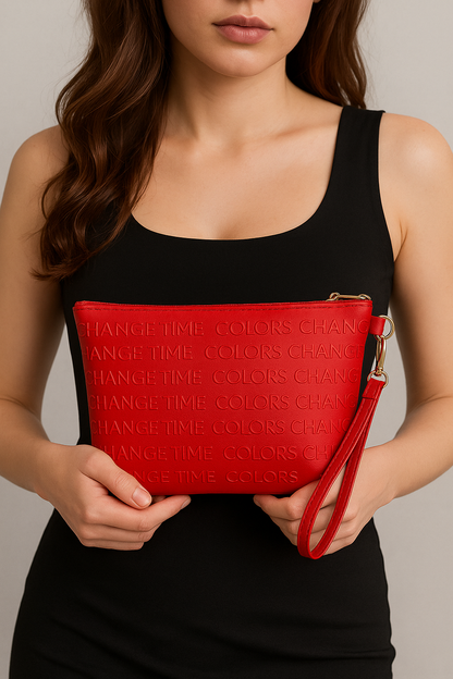 Ressa Yazılı Seyahat Kozmetik Plaj Makyaj Clutch El Çantası Organizatör Makeup Bag