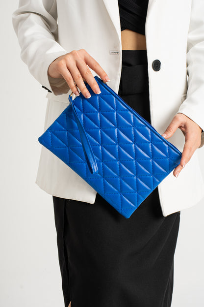 Notte Üçgen Desenli Portföy Clutch El Çantası