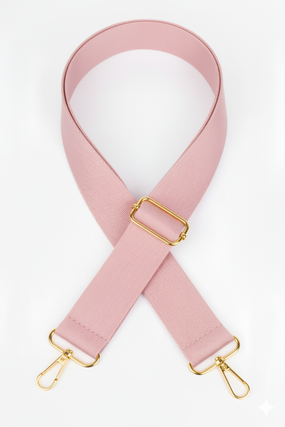 Polyester Kolon Ayarlanabilir Çanta Sapı - (125 CM) Gold Altın Metal Aksesuar ( 4cm )