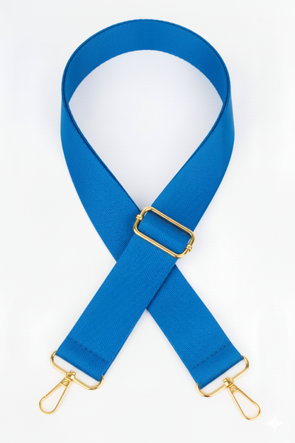 Polyester Kolon Ayarlanabilir Çanta Sapı - (125 CM) Gold Altın Metal Aksesuar ( 4cm )