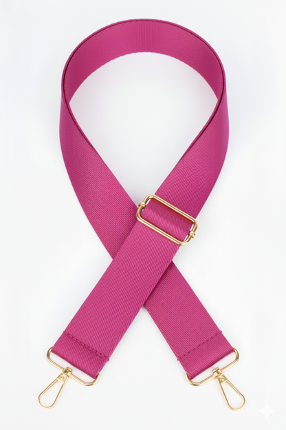 Polyester Kolon Ayarlanabilir Çanta Sapı - (125 CM) Gold Altın Metal Aksesuar ( 4cm )