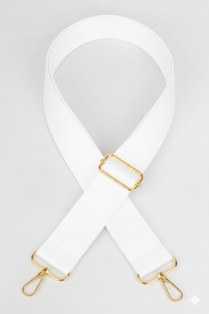 Polyester Kolon Ayarlanabilir Çanta Sapı - (125 CM) Gold Altın Metal Aksesuar ( 4cm )