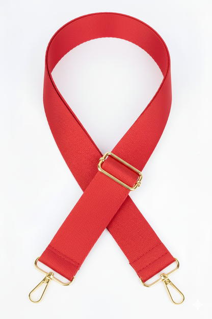 Polyester Kolon Ayarlanabilir Çanta Sapı - (125 CM) Gold Altın Metal Aksesuar ( 4cm )