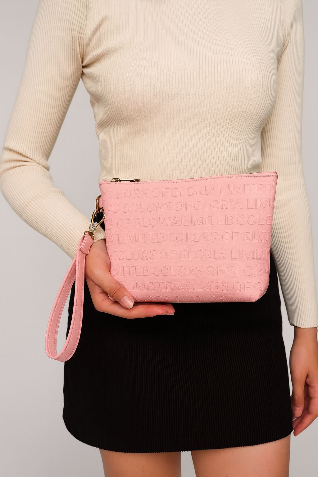 Ressa Yazılı Seyahat Kozmetik Plaj Makyaj Clutch El Çantası Organizatör Makeup Bag